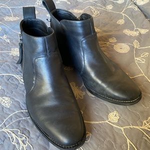 Ugg Aureo Leather Ankle Chelsea Boots Black Size 9